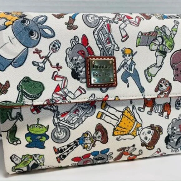 Dooney & Bourke Disney Toy Story 4 Crossbody Bag Woody Buzz Fold Over Wallet - Picture 5 of 16